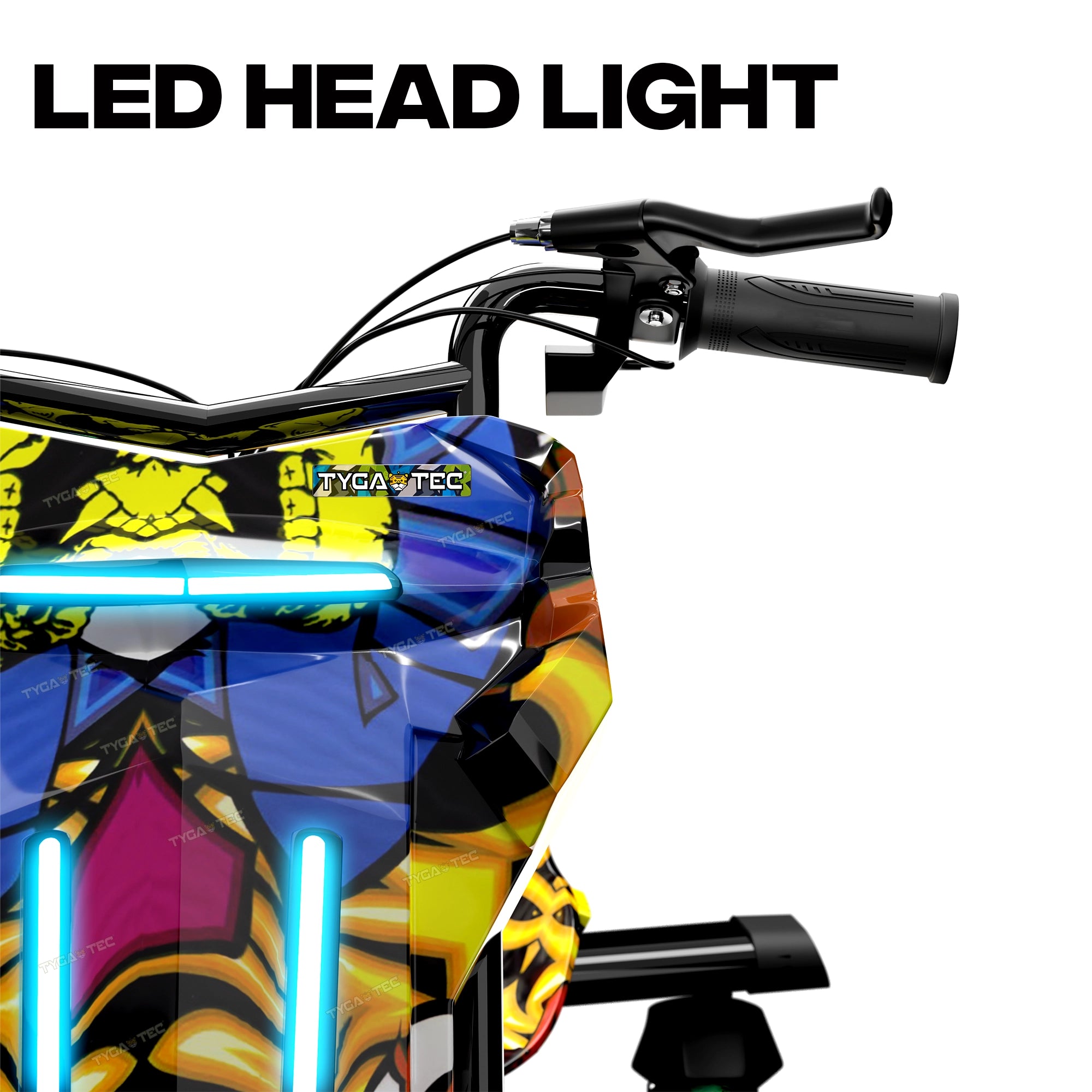 TYGATEC T9 3 WHEEL ELECTRIC 360 DRIFTER FOR KIDS AND ADULTS WITH LED LIGHT AND BLUETOOTH (Extreme Ed-hardy color)