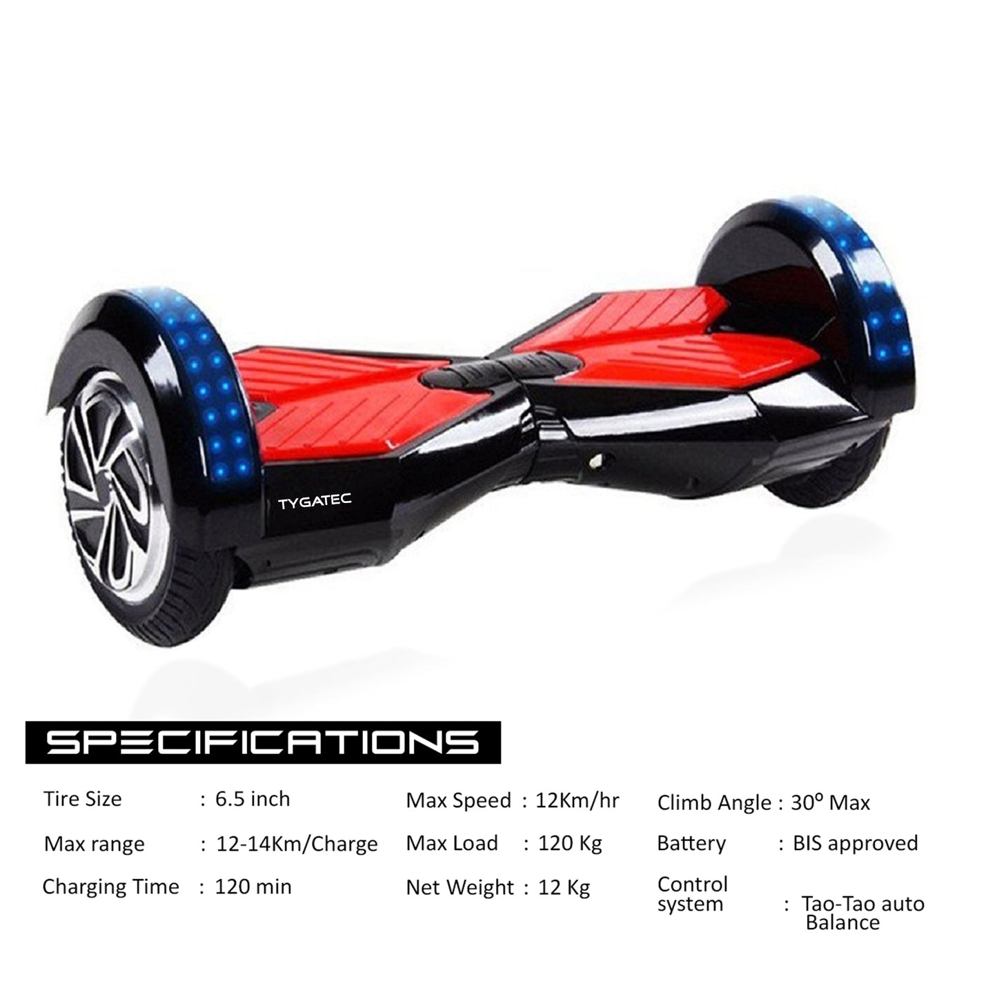 TYGATEC T5 - Powered Up Auto Balancing Hoverboard