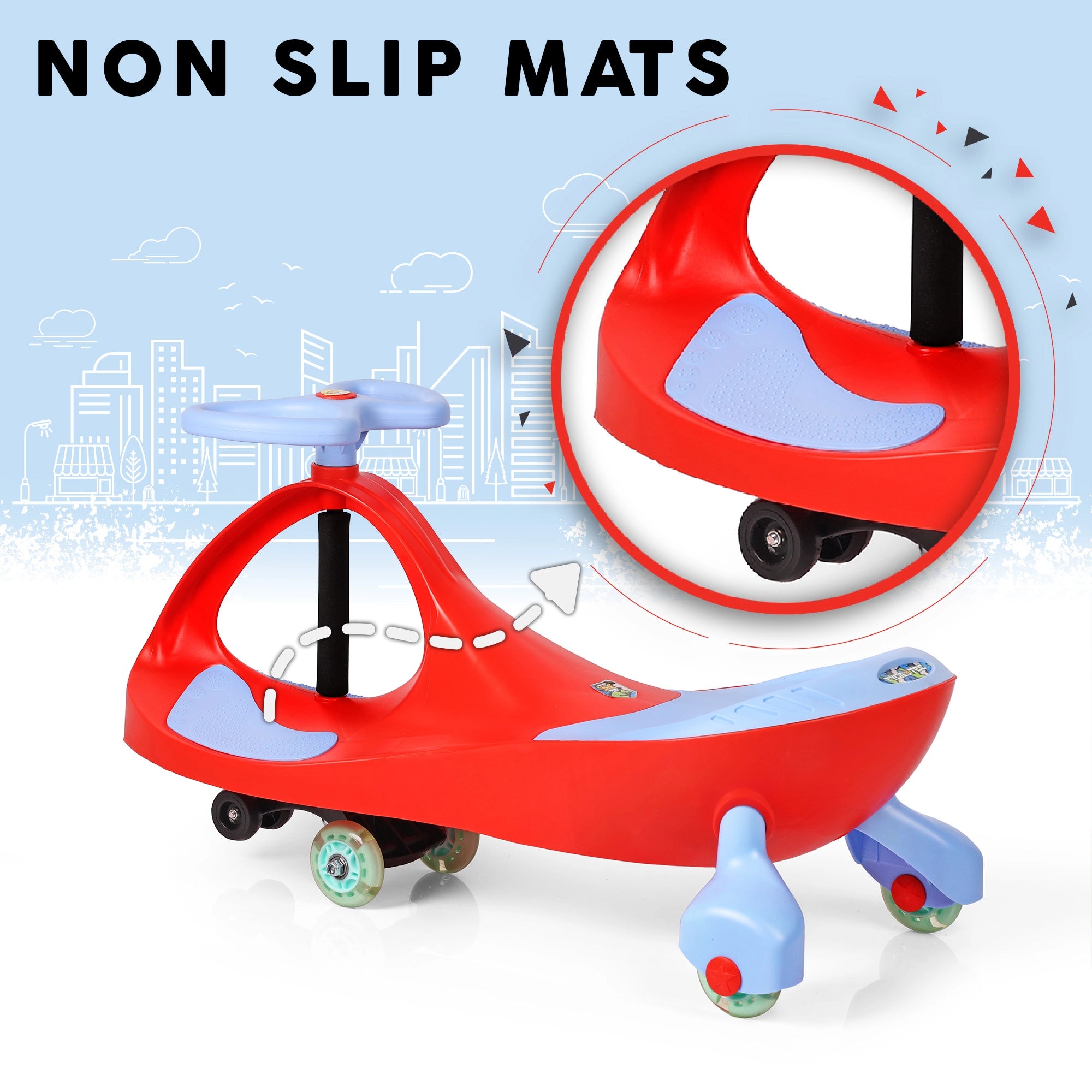 Tygatec Eco Ride-On Swing Car for Kids (Red Color)