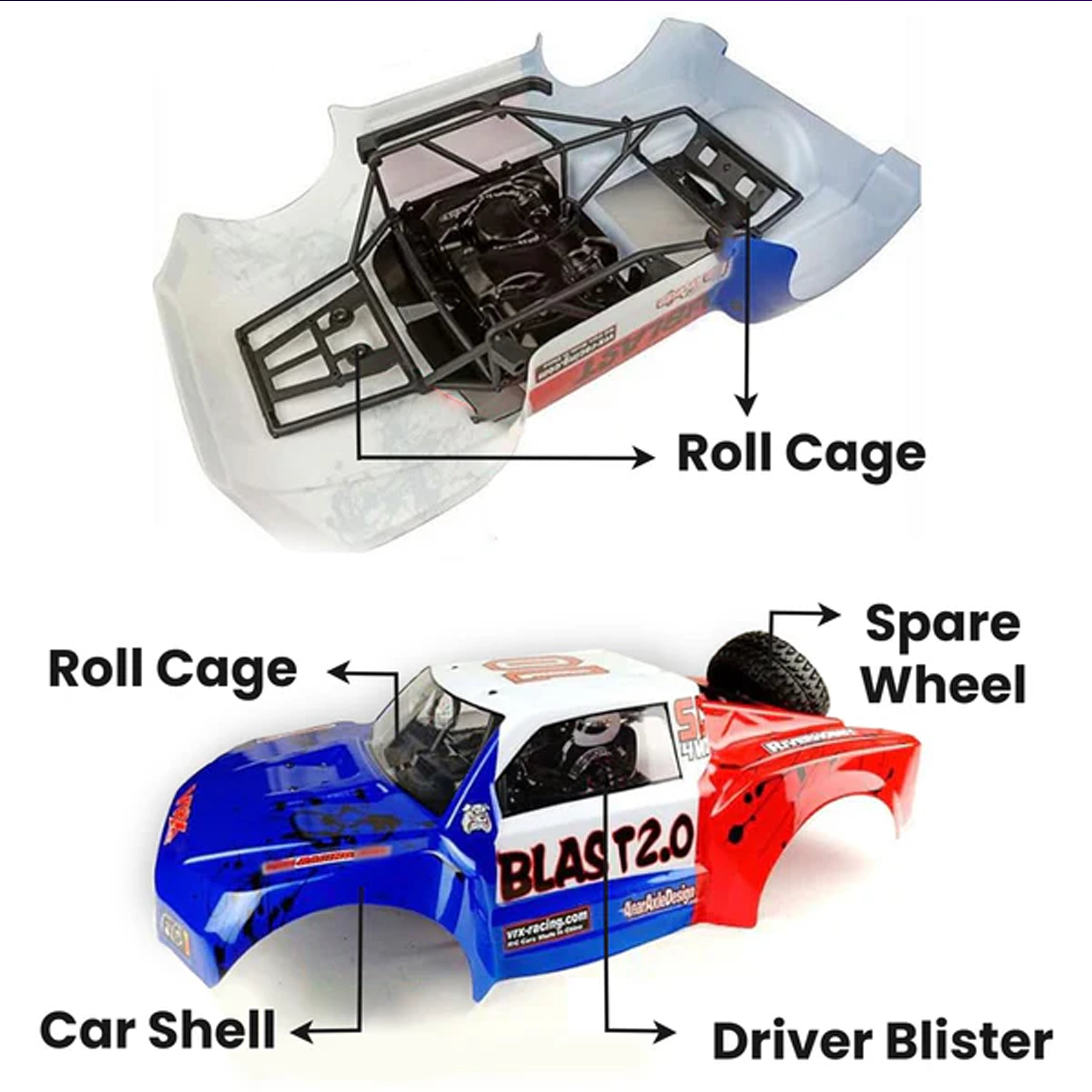 Tygatec Blast 1:8 Scale Hobby Grade RC Monster Truck | Brushless Motor System | RTR