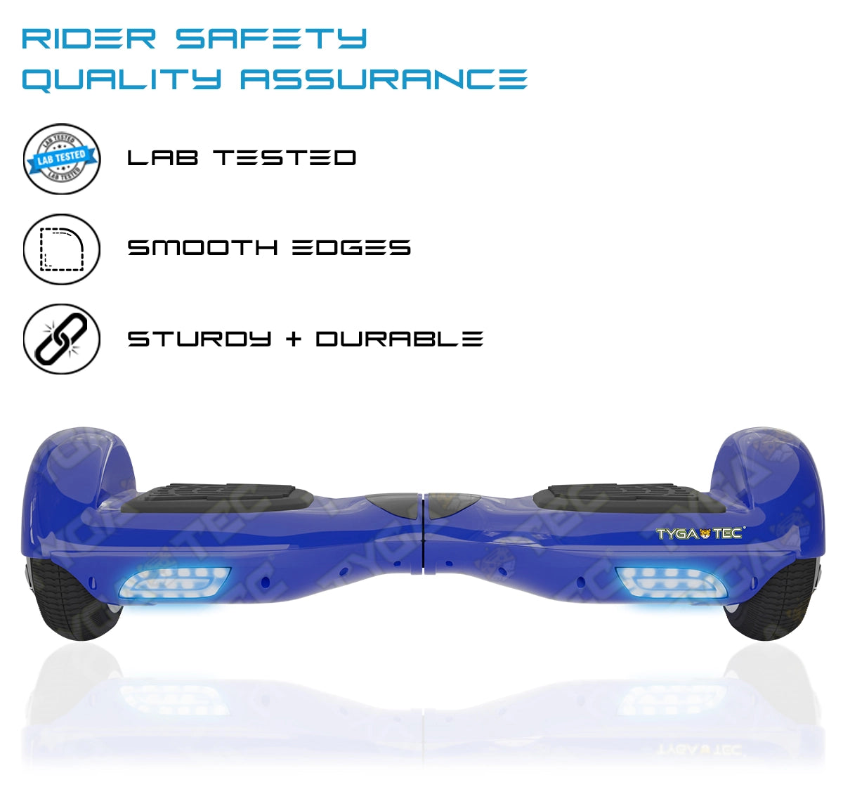 Tygatec T1 ECO - Self Balancing Electric Hoverboard (Blue Color)