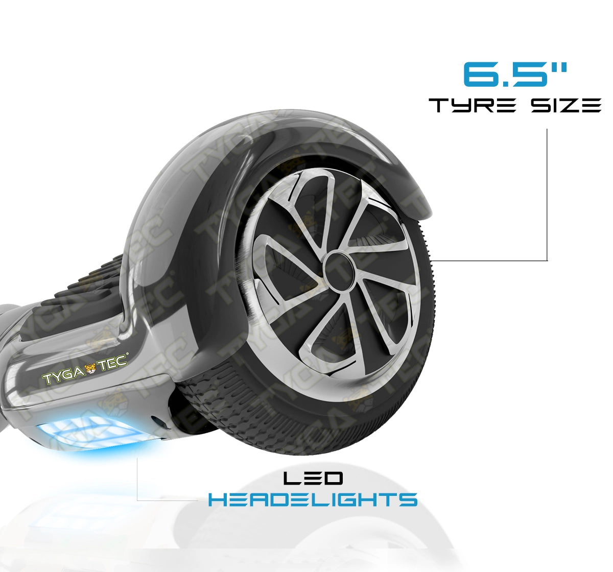 Tygatec T1 ECO - Self Balancing Electric Hoverboard (Black Color)