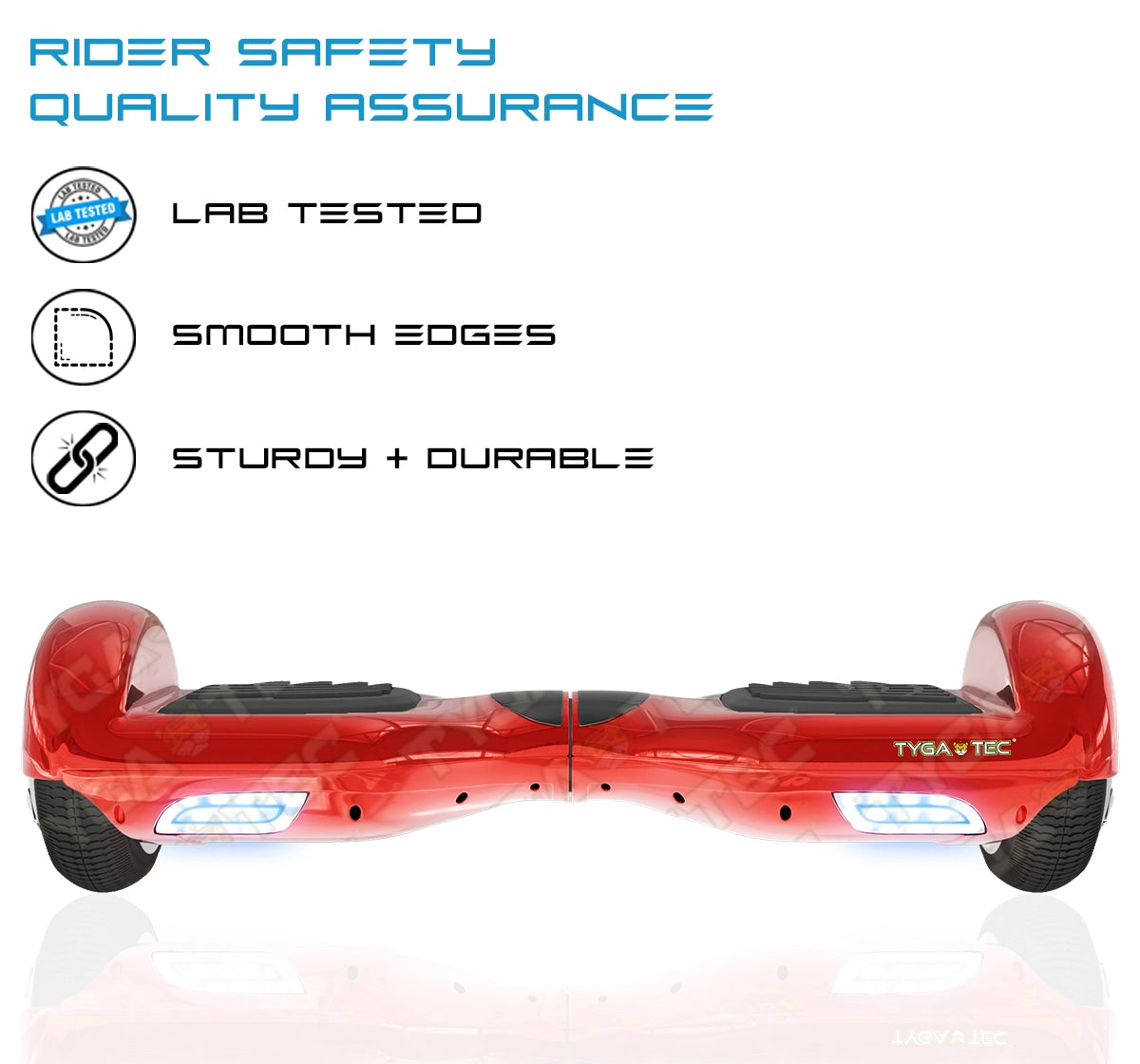 Tygatec T1 ECO - Self Balancing Electric Hoverboard (Red Color)