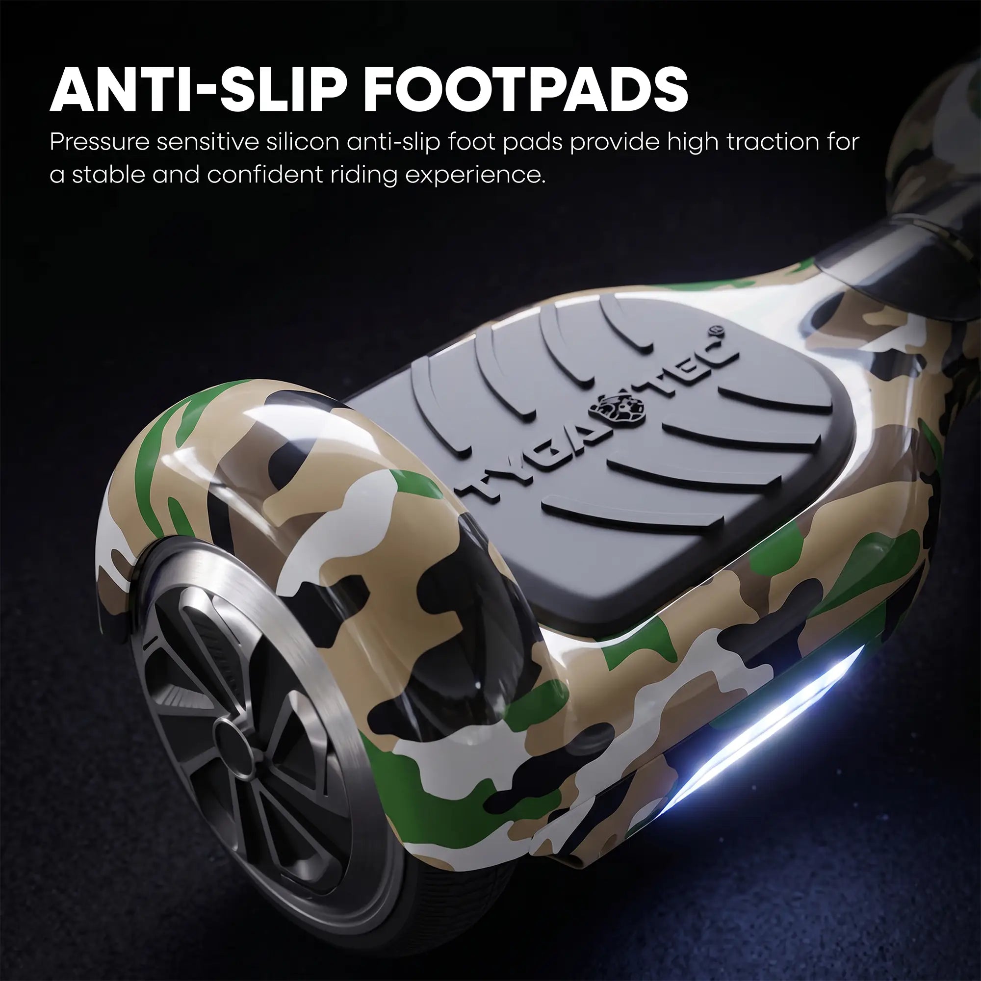 TYGATEC T2 + Auto Balancing Hoverboard App Connectivity - Military Green