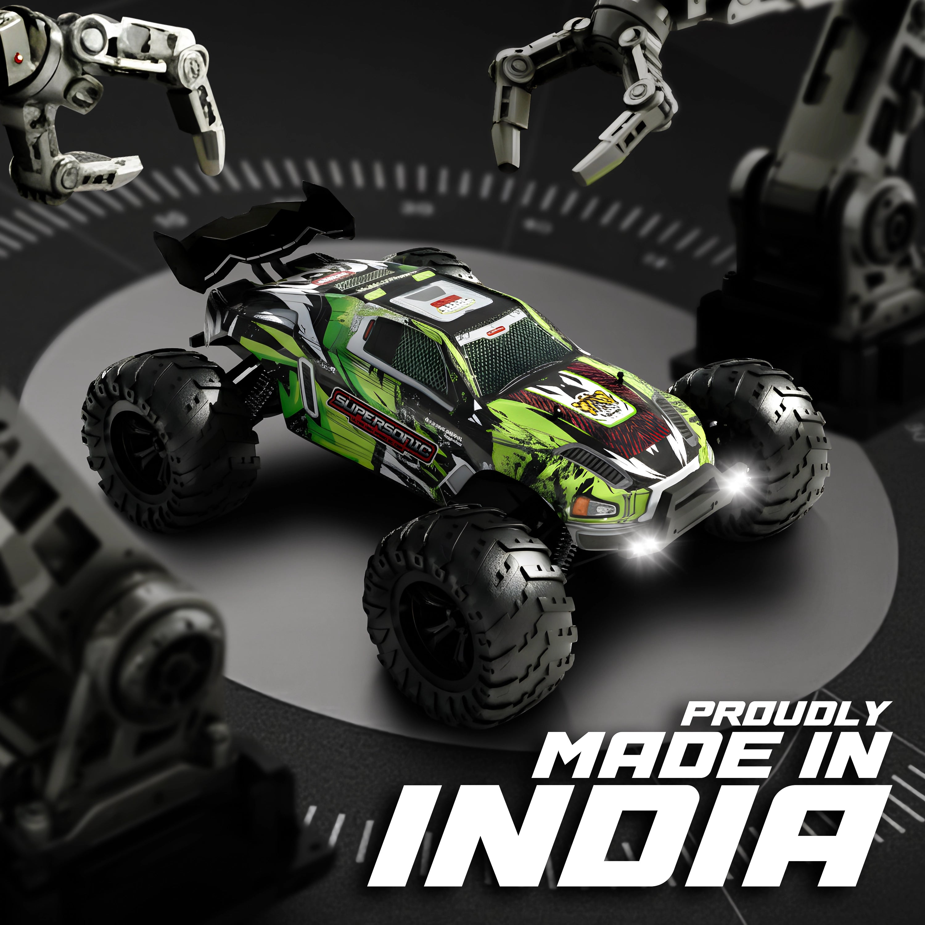 ( PRE-BOOK)- Tygatec Supersonic High Speed Hobby Grade Remote Control (Rc) Car | Stunt Car (Color Green)