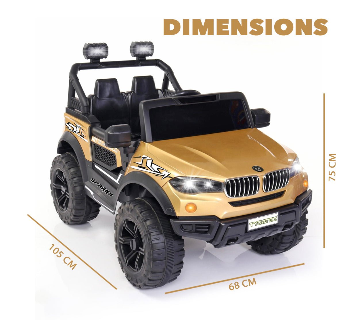 Tygatec Ride-on Kids Car Ground Force SPARKY (GOLD COLOUR)