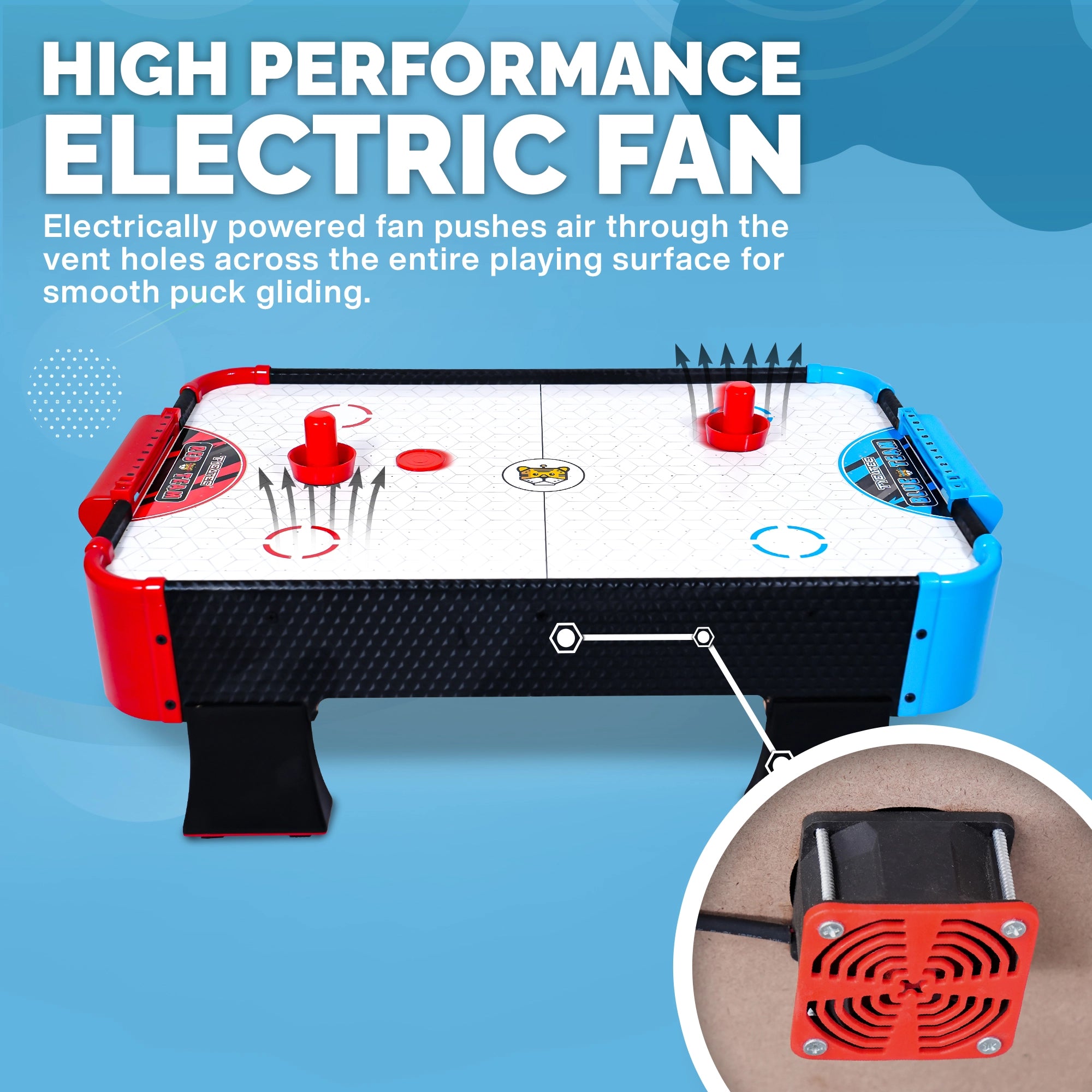 TYGATEC- Air Hockey Table Top Indoor Game for Kids with Score Counter | Gift for Children Ages 3+