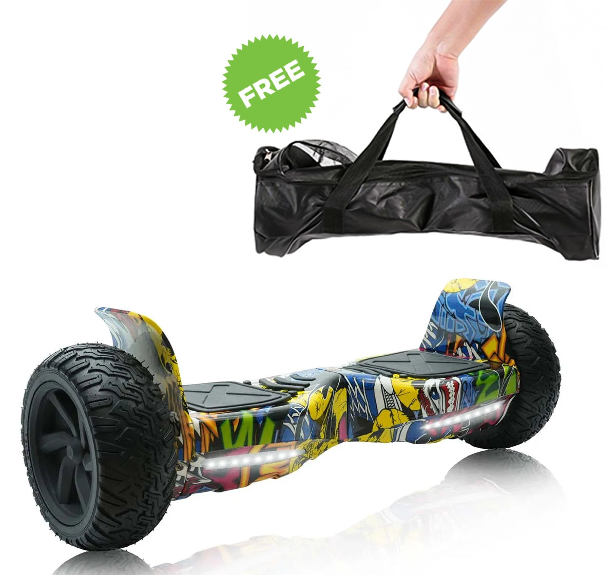 TYGATEC T6 Plus Off-Road SUV Hoverboard(APP CONNECTIVITY - Ed- Hardy Color)