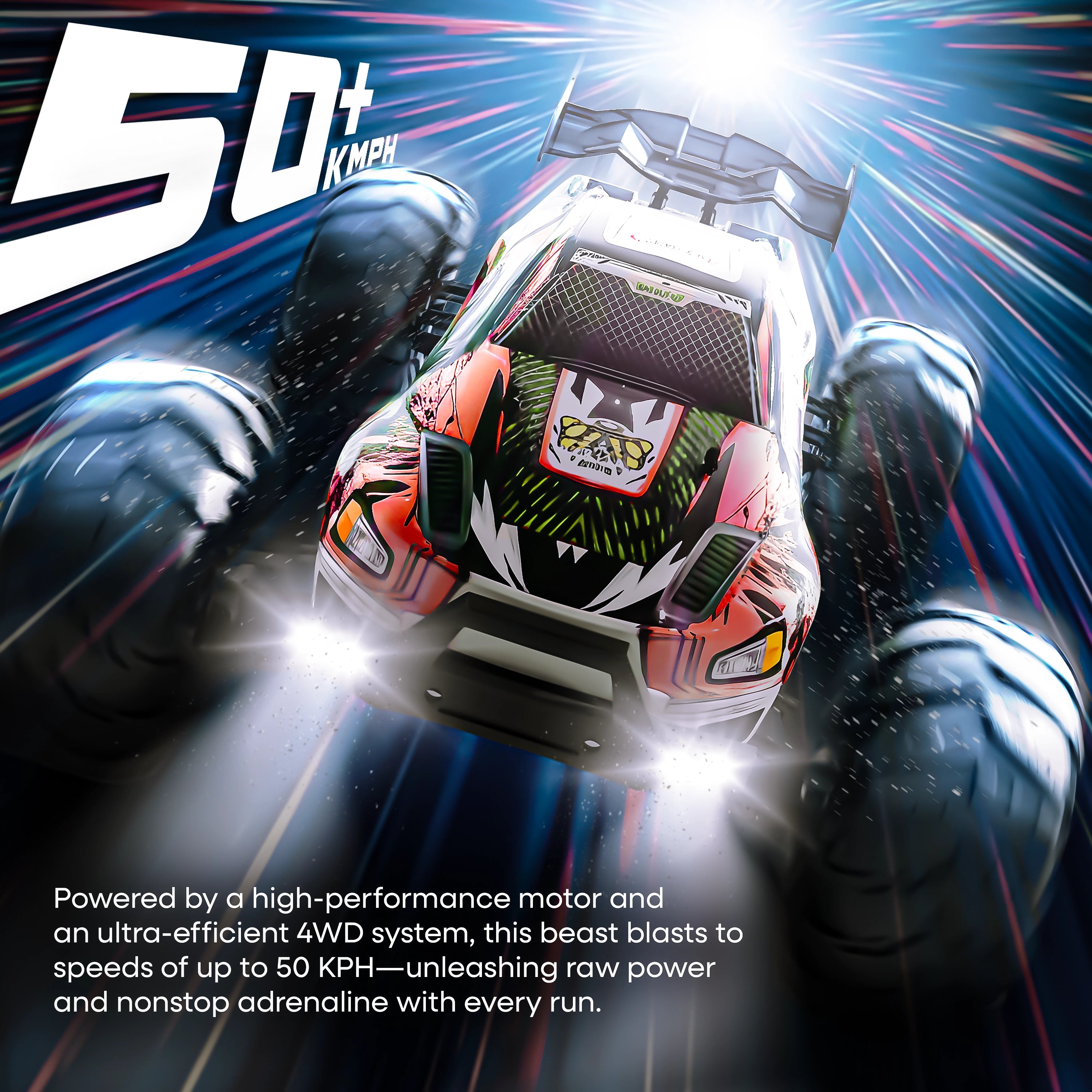 Tygatec Supersonic High Speed Remote Control (Rc) Car | Hobby Grade Stunt Car (Color Red)