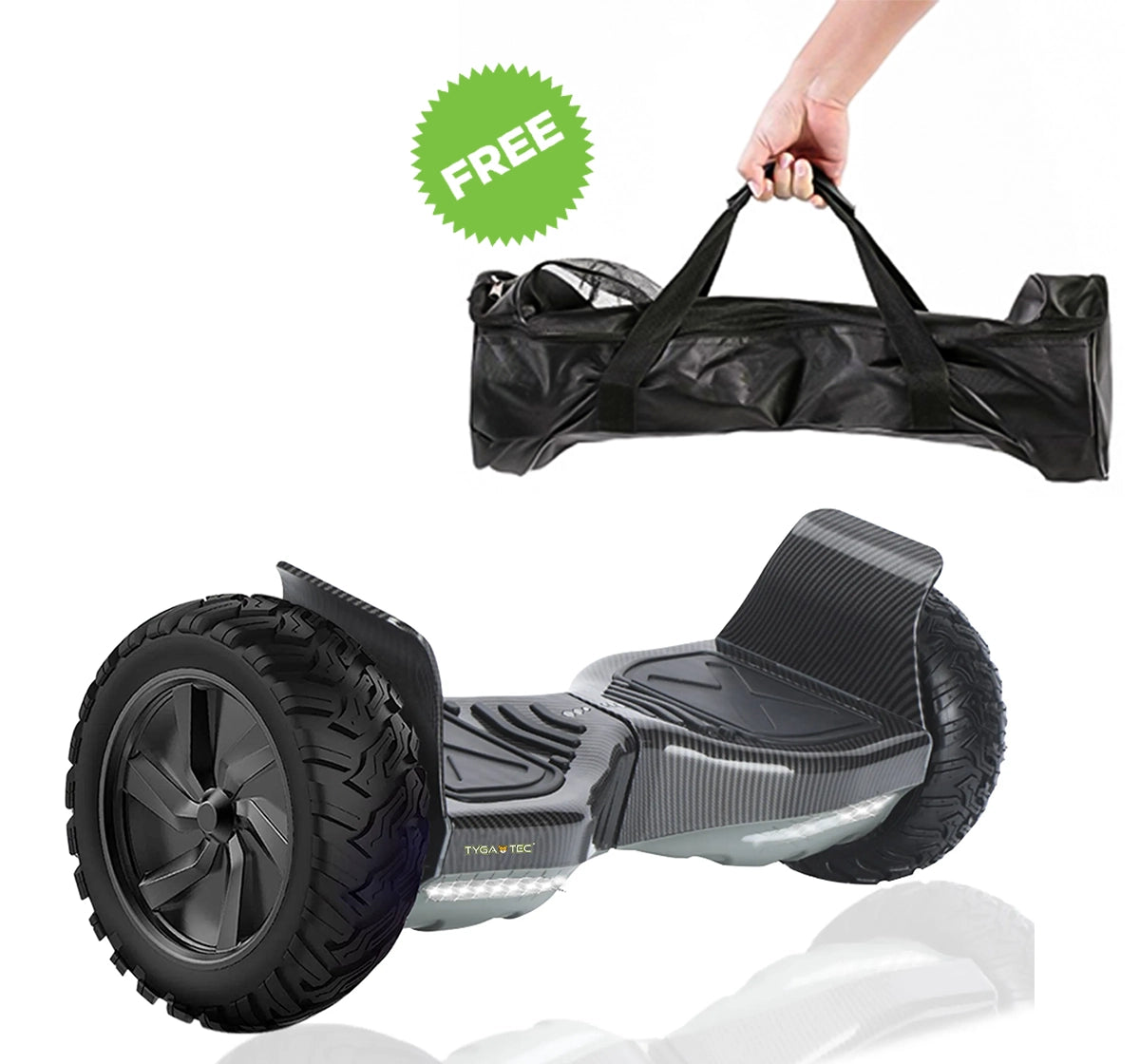 TYGATEC T6 Plus Off-Road SUV Hoverboard APP CONNECTIVITY (Carbon Black)
