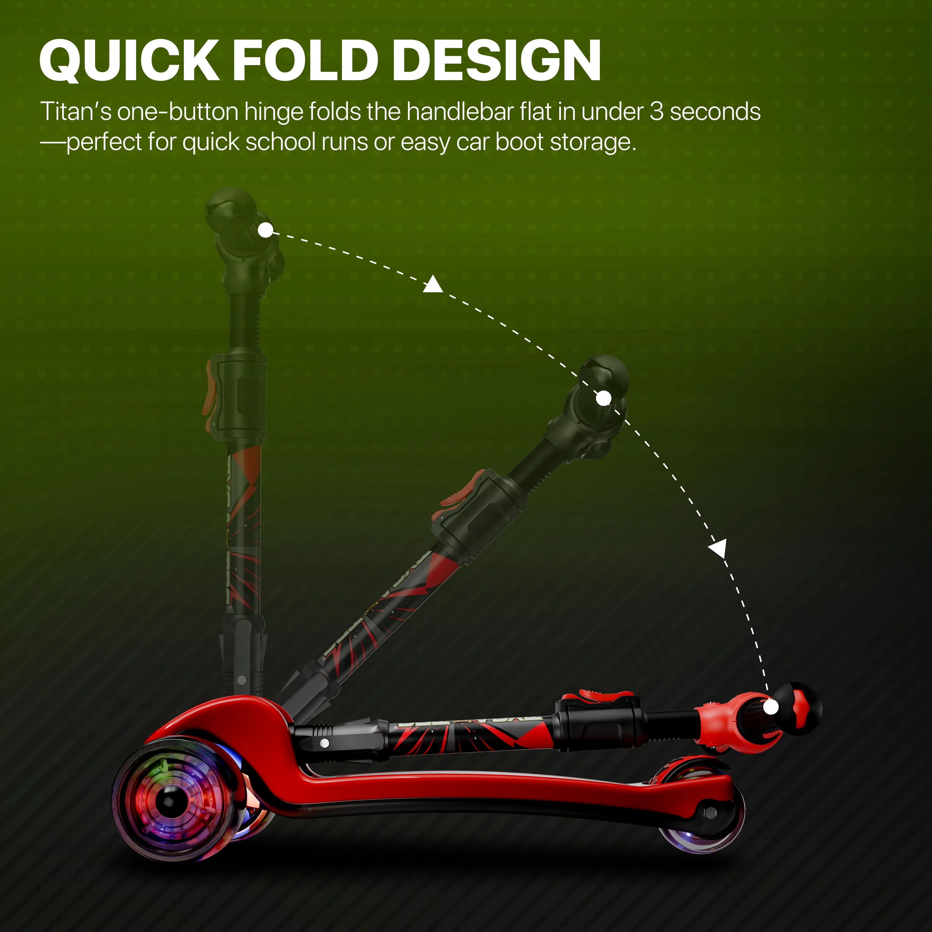 Tygatec Titan Premium 3-Wheel Scooter (Red)
