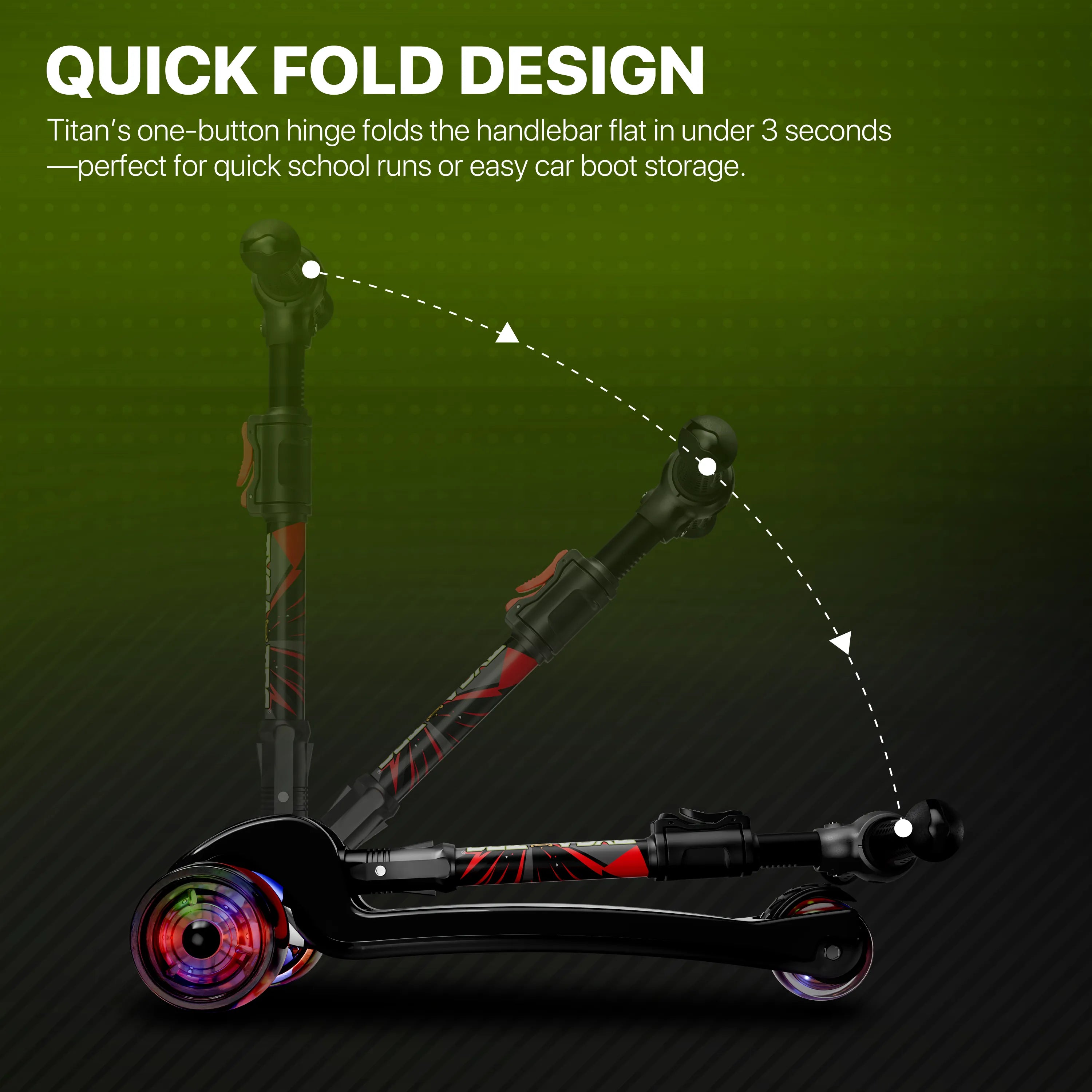 Tygatec Titan Premium 3-Wheel Scooter ( Color Black )