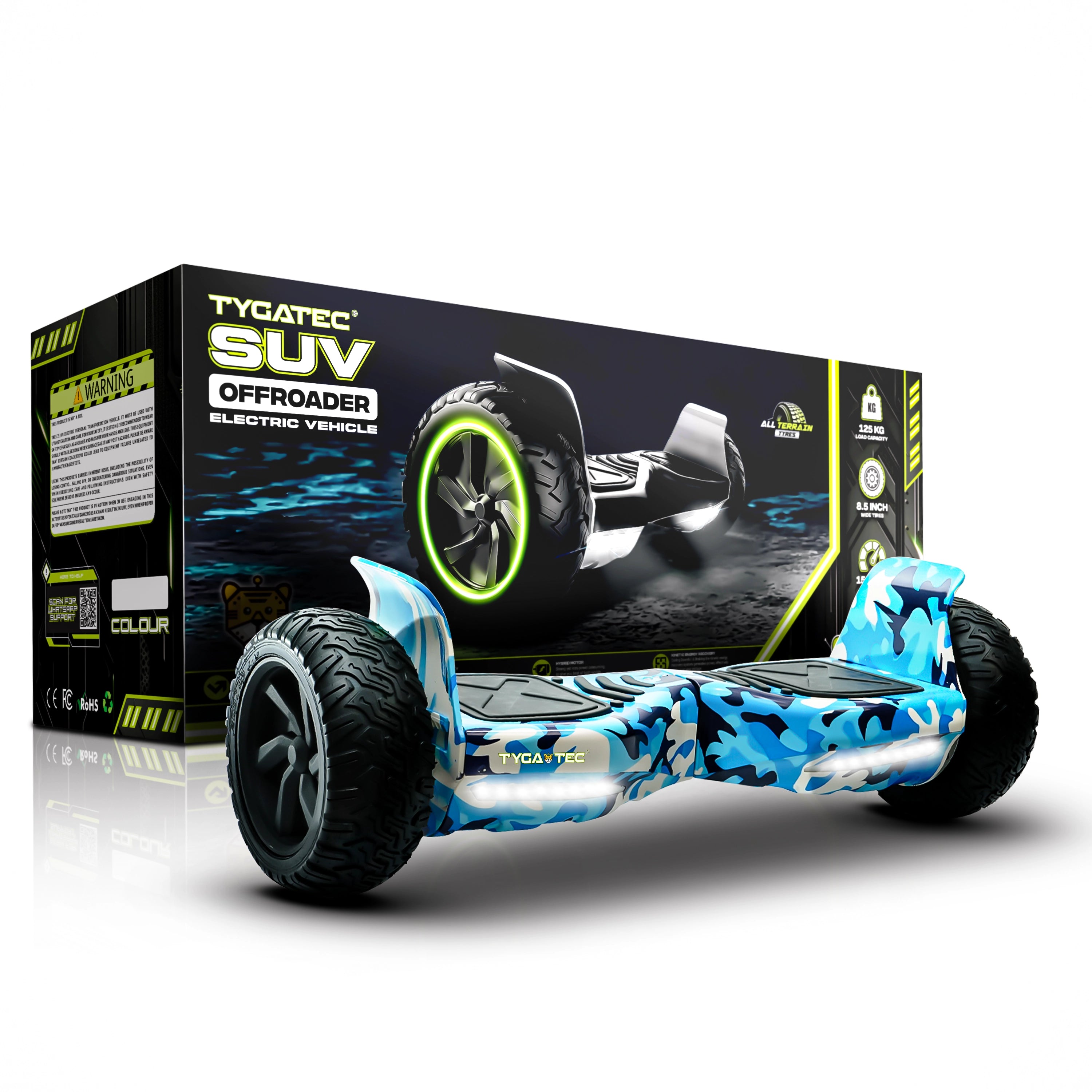 TYGATEC T6 Off-Road SUV Hoverboard (Blue Military Color)