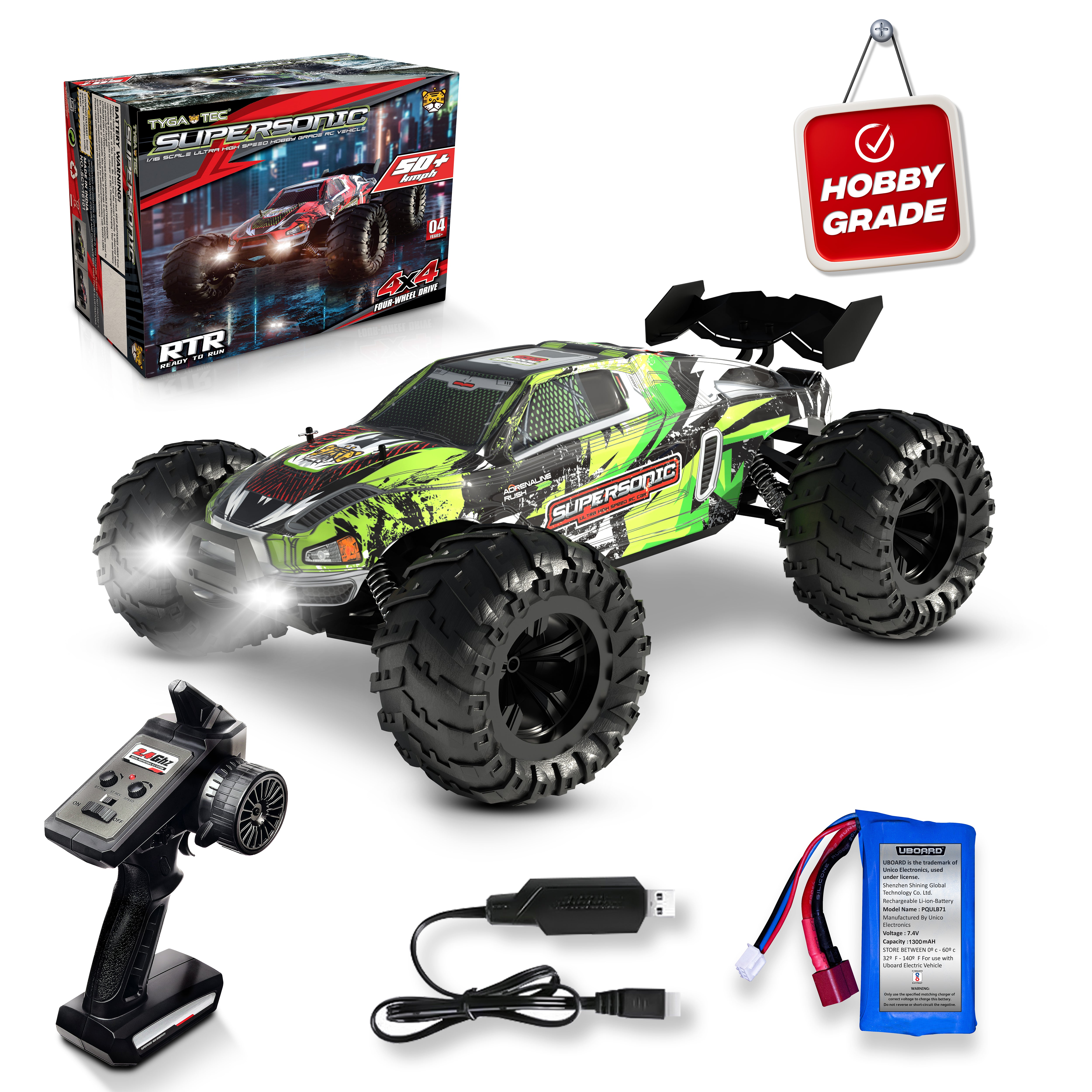 Tygatec Supersonic High Speed Hobby Grade Remote Control Rc Car St