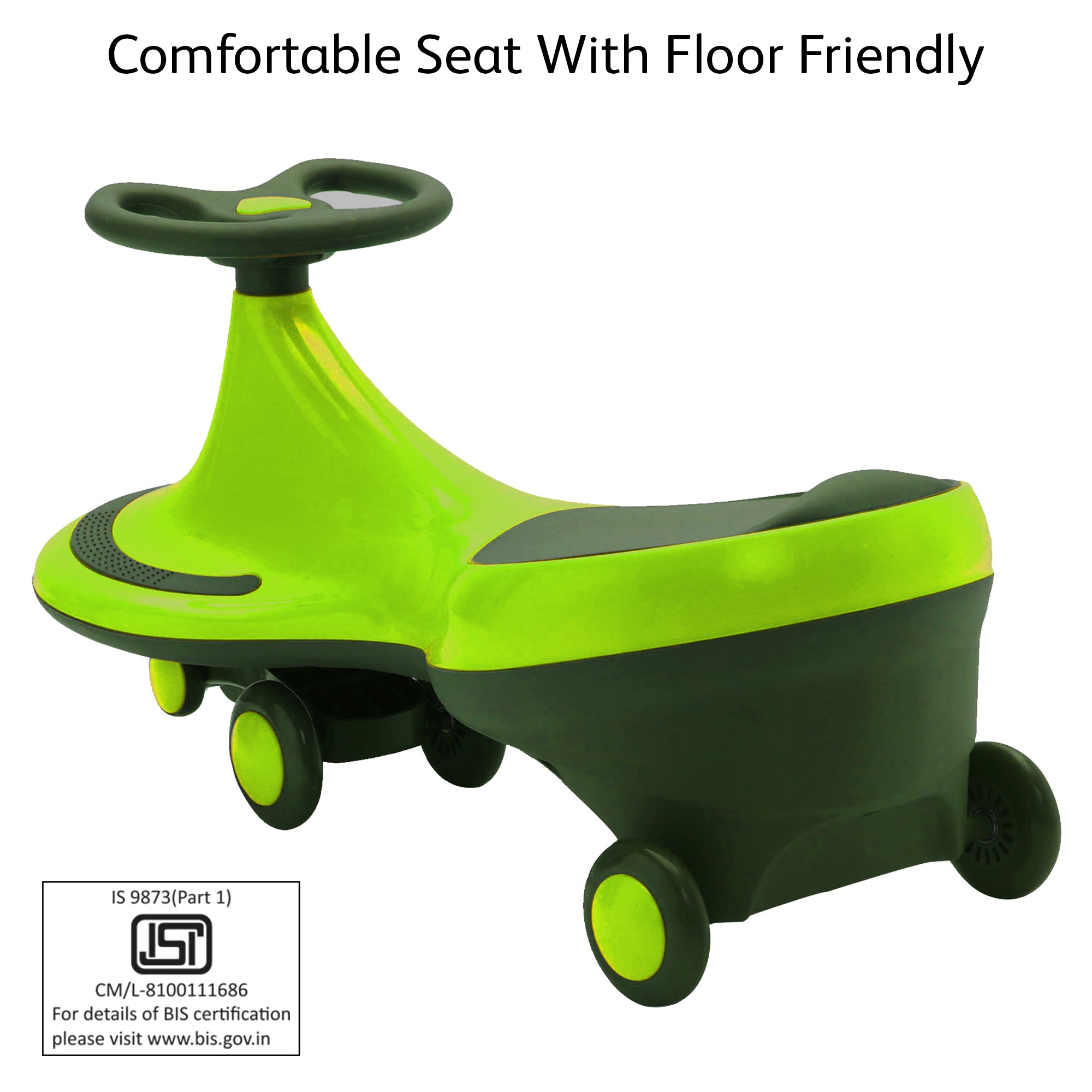Tygatec Ride On Swing Car for Kids ( Green Color )