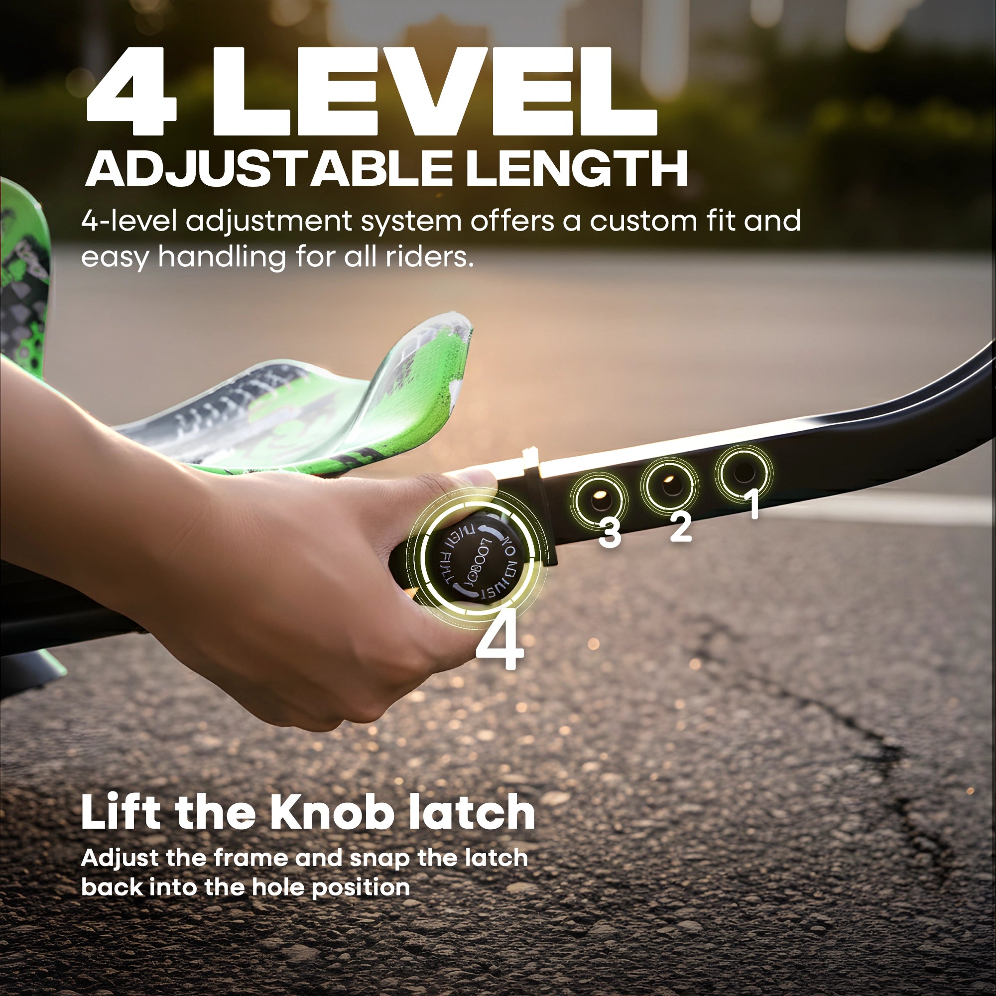 TYGATEC T9 3 WHEEL ELECTRIC 360 DRIFTER FOR KIDS AND ADULTS WITH LED LIGHT AND BLUETOOTH (Extreme Green color)