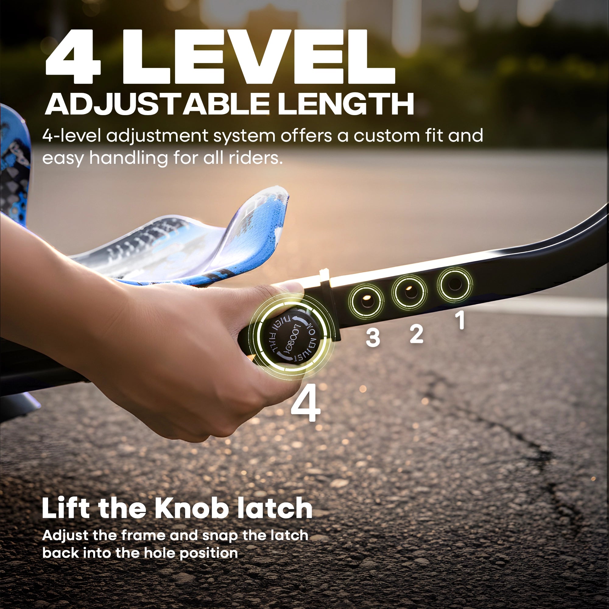 TYGATEC T9 3 WHEEL ELECTRIC 360 DRIFT SCOOTER FOR KIDS AND ADULTS WITH LED LIGHT AND BLUETOOTH (Extreme Blue color)