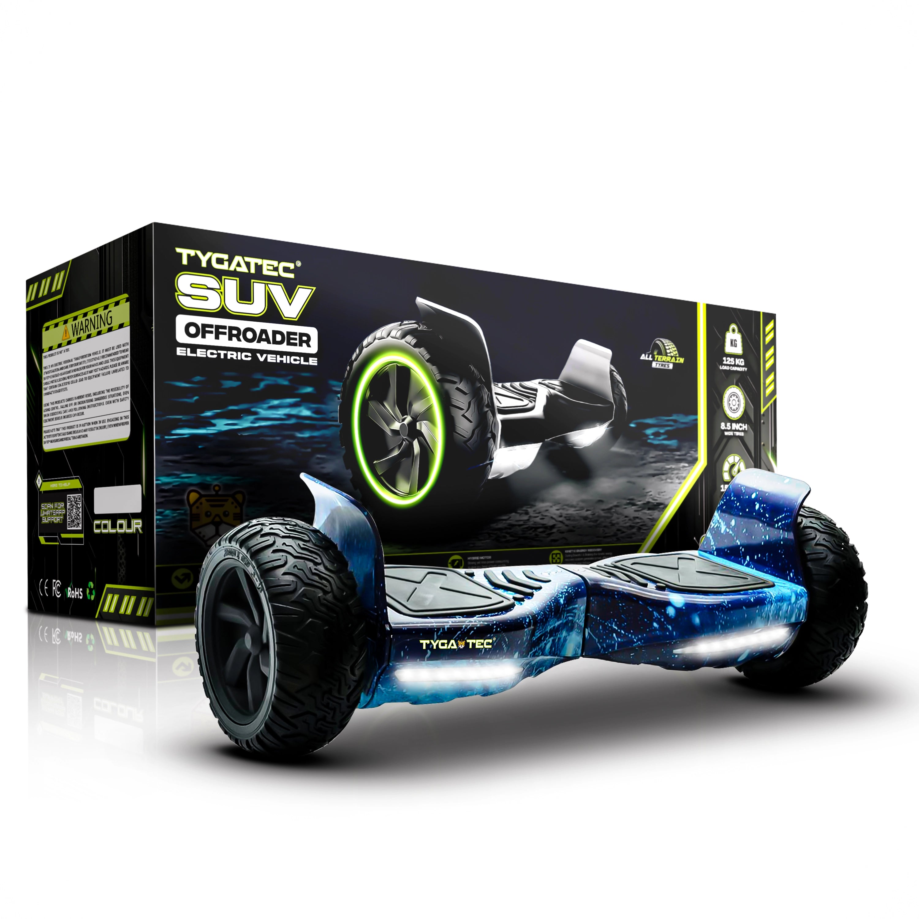 TYGATEC T6 Off-Road SUV Hoverboard (Blue Galaxy Color)