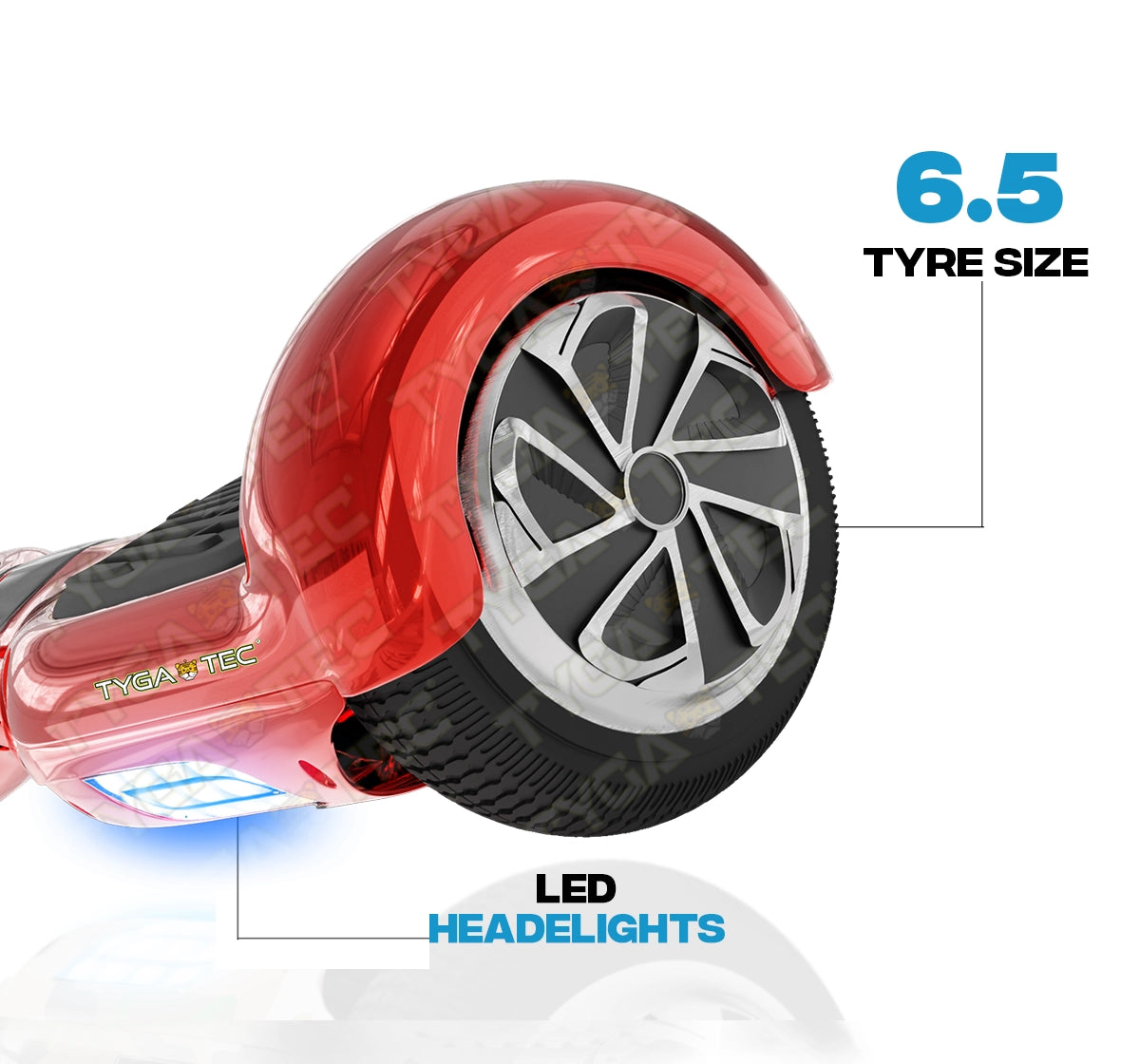Tygatec T1 ECO - Self Balancing Electric Hoverboard (Red Color)