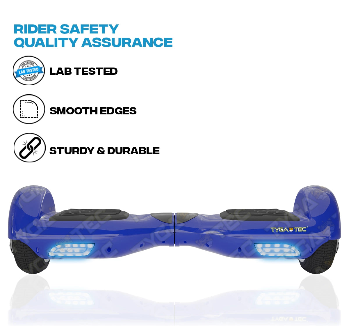 Tygatec T1 ECO - Self Balancing Electric Hoverboard (Blue Color)