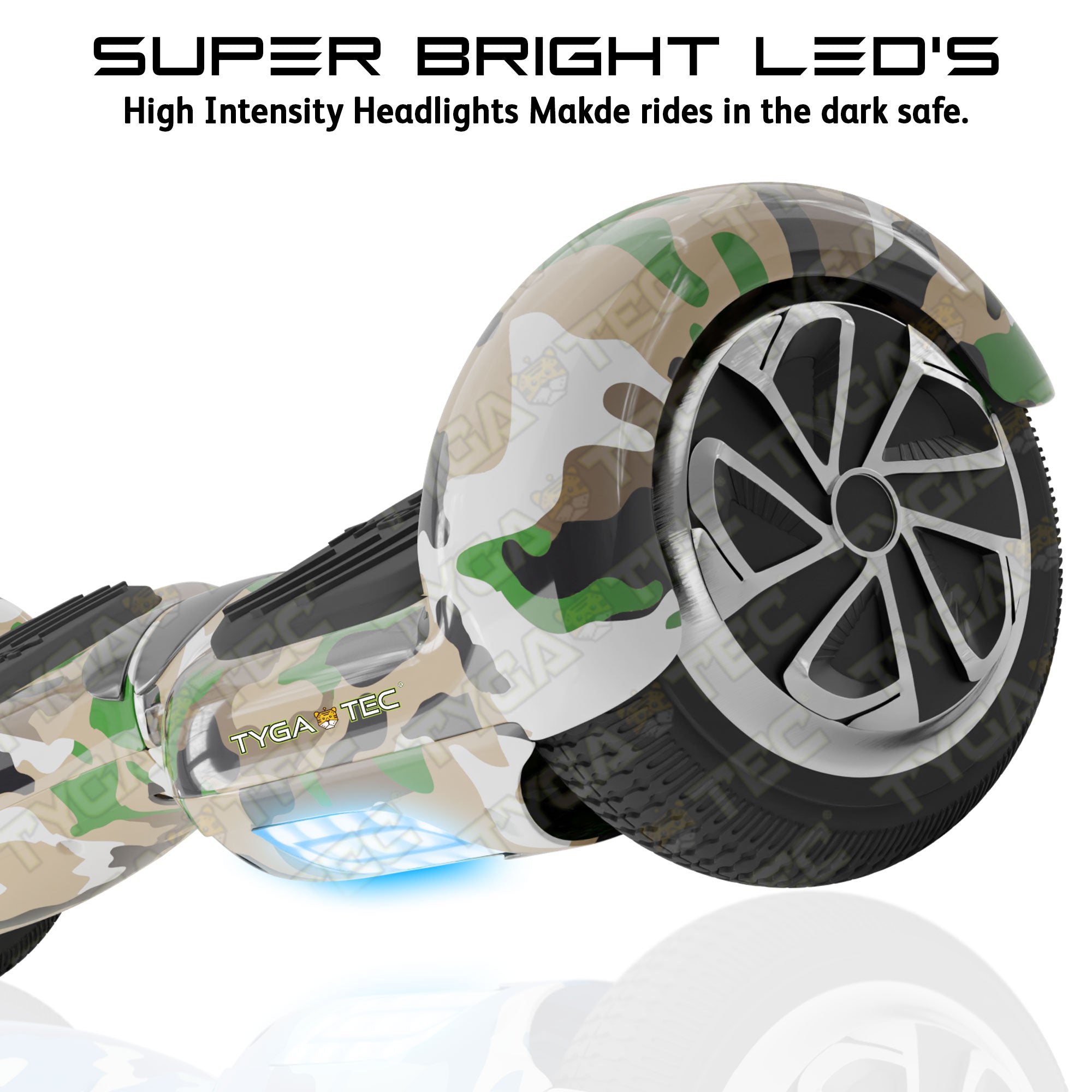 TYGATEC T2 Auto Balancing Hoverboard - Military Green