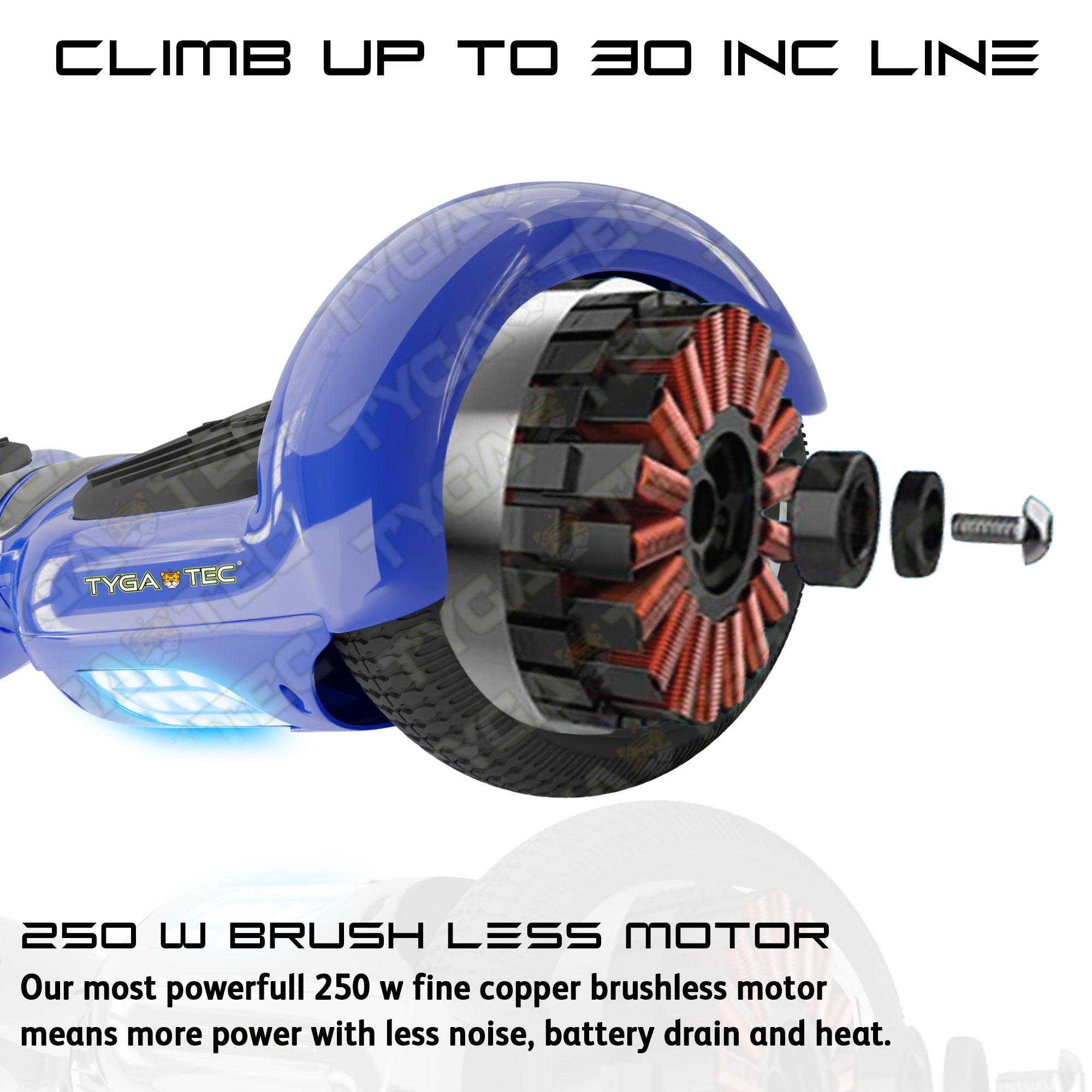 TYGATEC T2 Auto Balancing Hoverboard - Blue