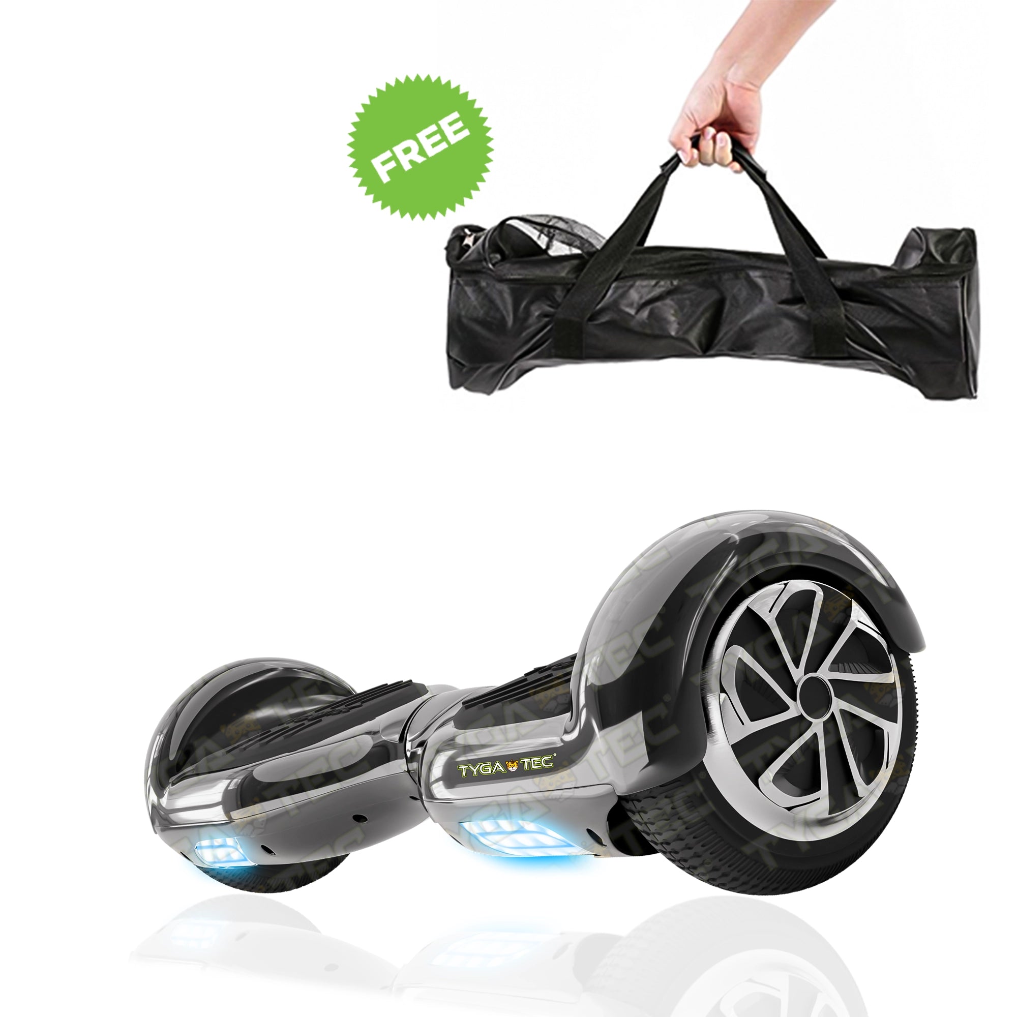 TYGATEC T2 + Auto Balancing Hoverboard App Connectivity - Black
