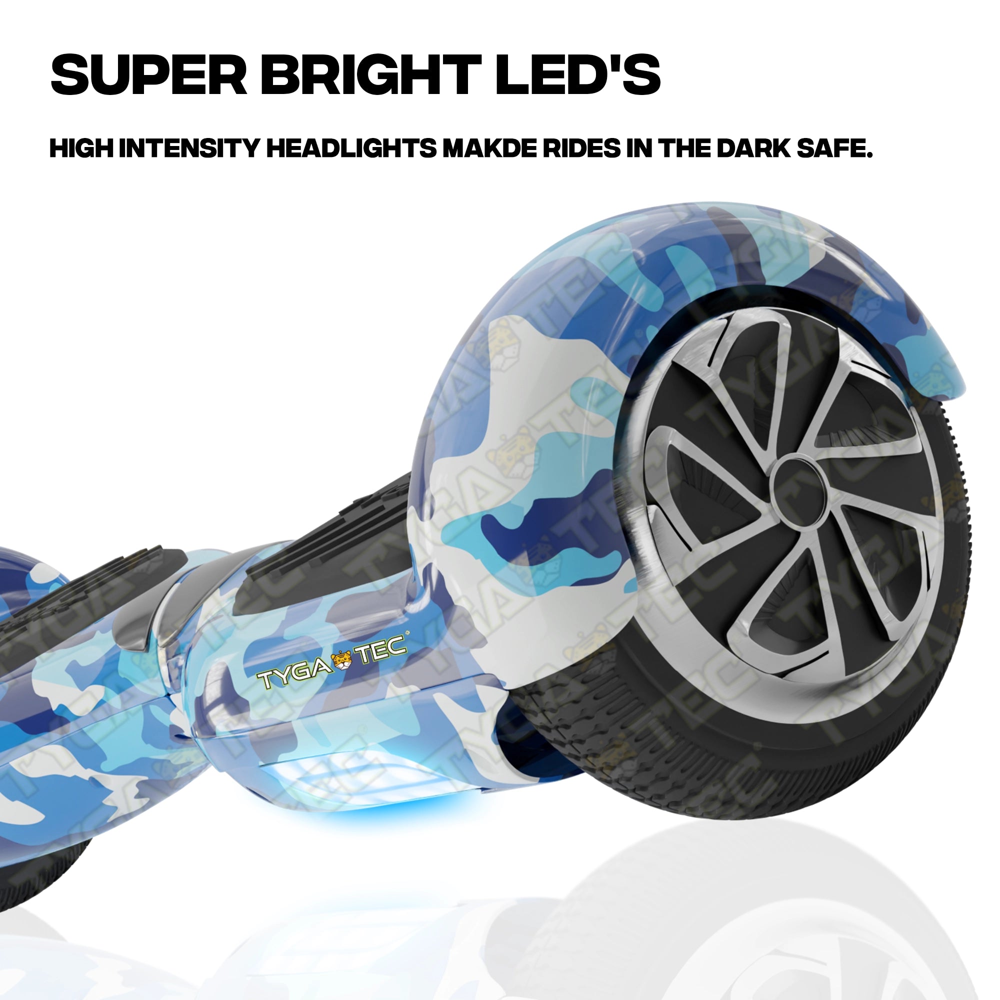 TYGATEC T2 + Auto Balancing Hoverboard App Connectivity - Military Blue