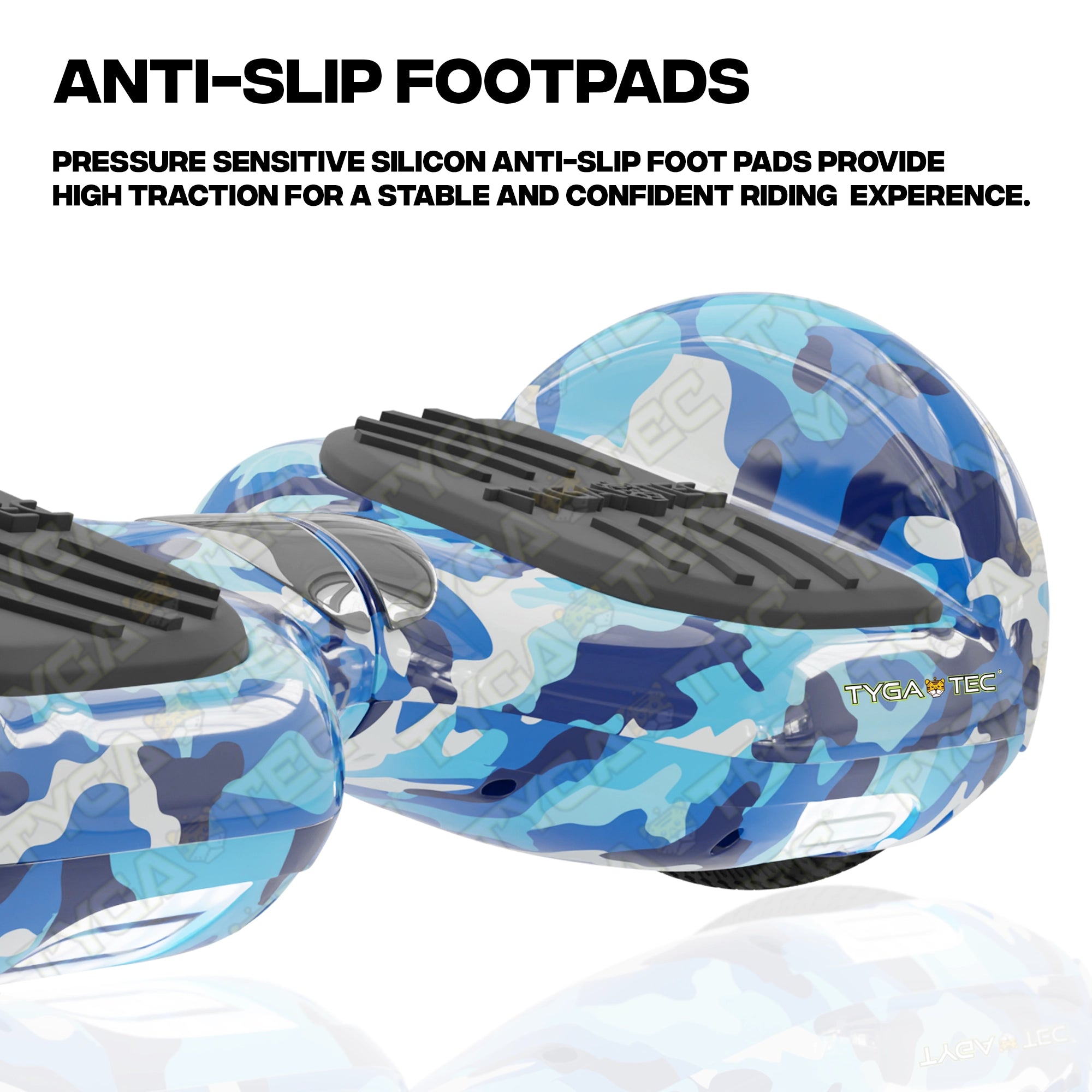 TYGATEC T2 + Auto Balancing Hoverboard App Connectivity - Military Blue