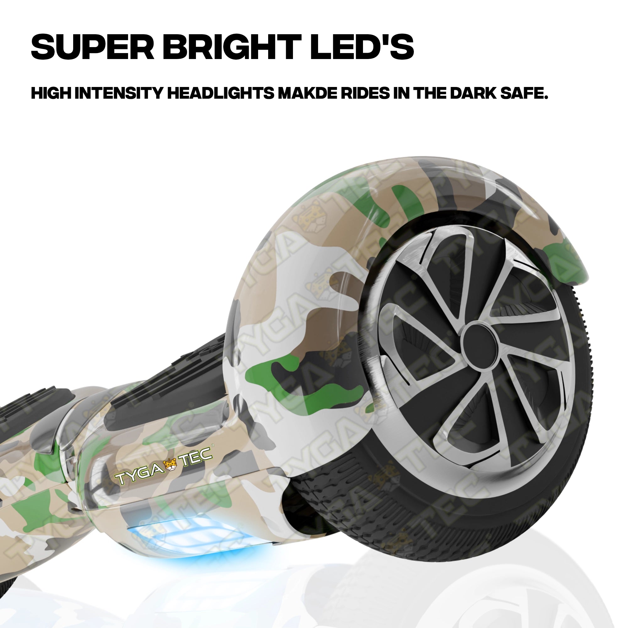 TYGATEC T2 + Auto Balancing Hoverboard App Connectivity - Military Green