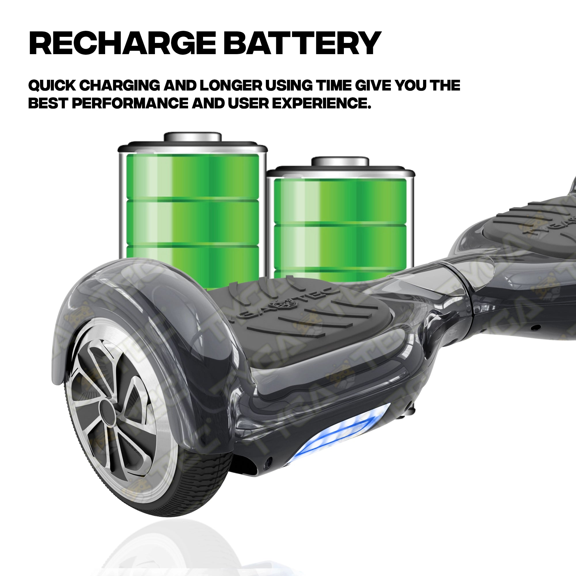 TYGATEC T2 + Auto Balancing Hoverboard App Connectivity - Black