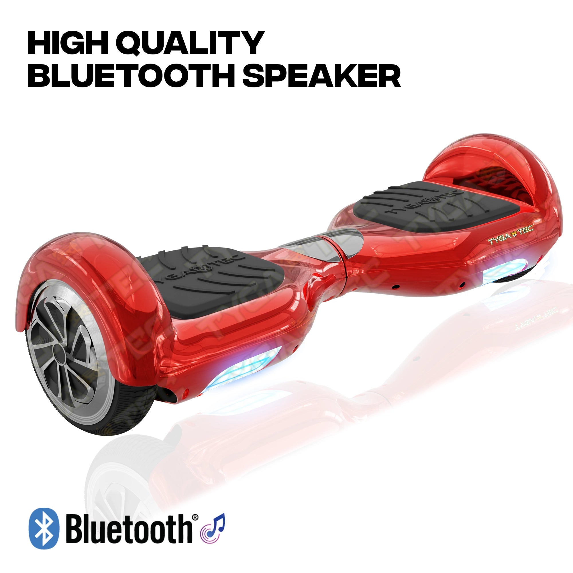 TYGATEC T2 + Auto Balancing Hoverboard App Connectivity - Red