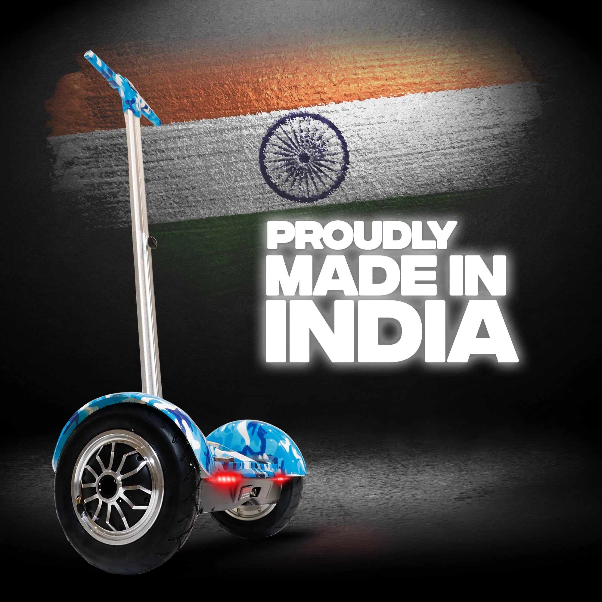 TYGATEC T4 Self Balancing Hoverboard with Handle (Military Blue)