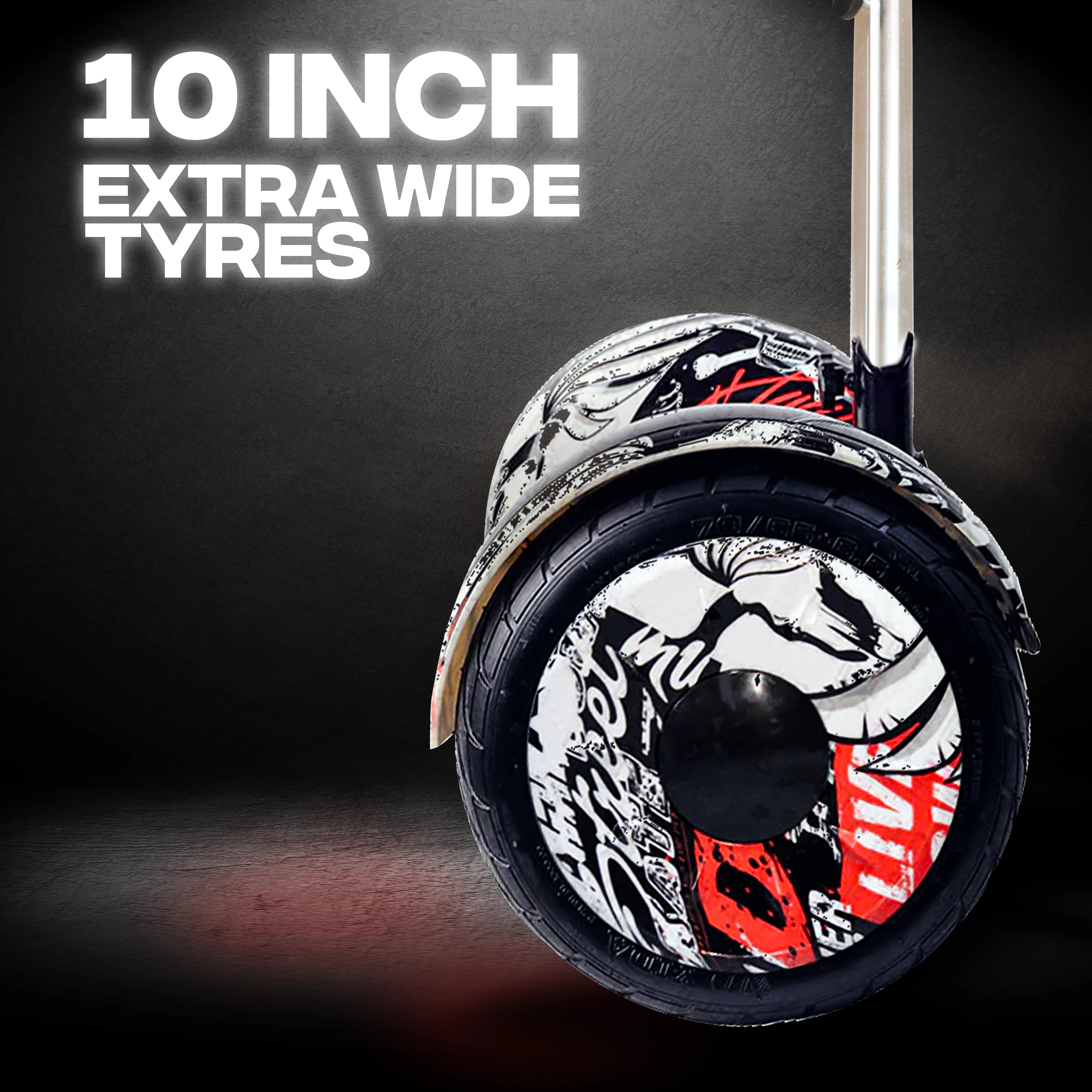 TYGATEC T4 Self Balancing Hoverboard with Handle (white multi)