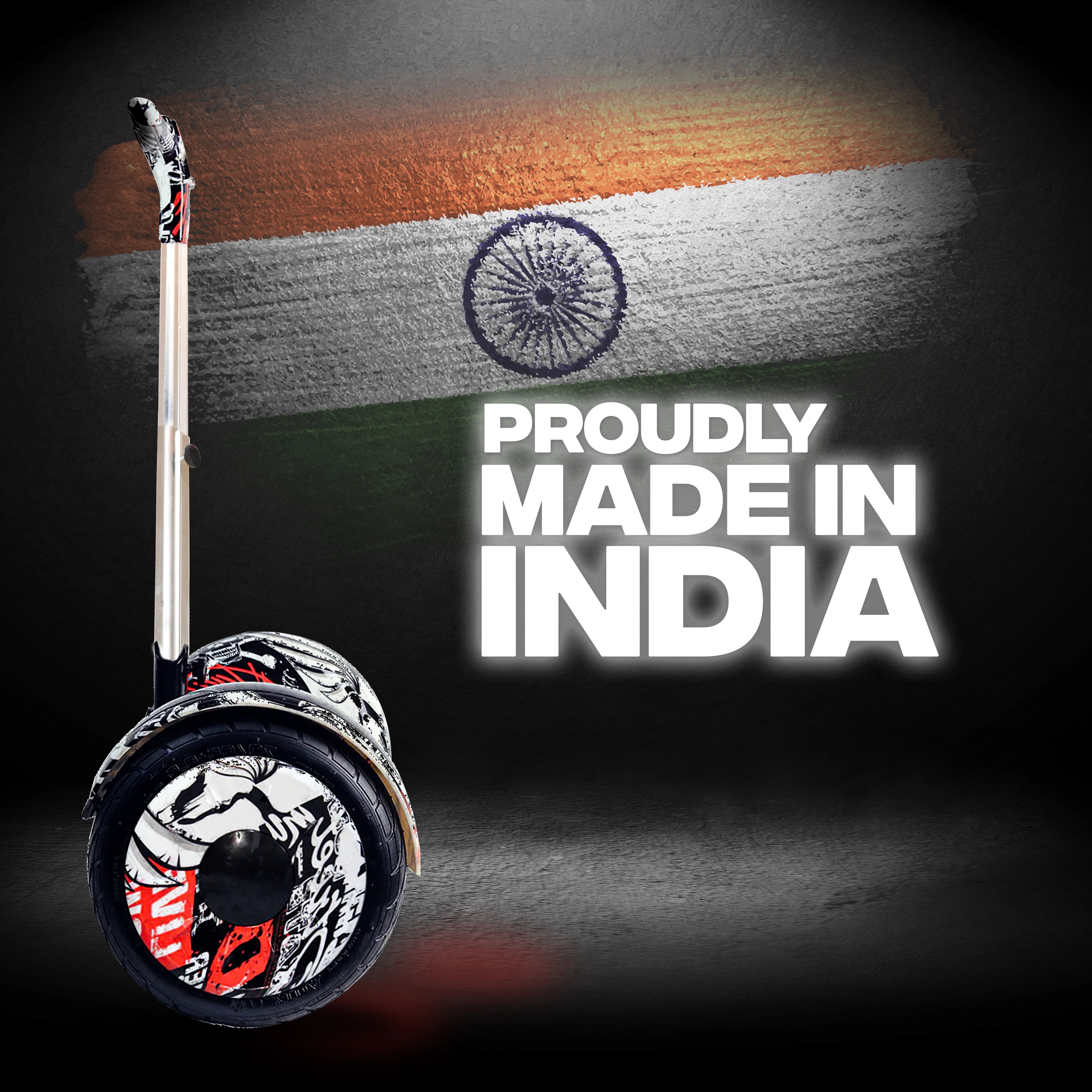 TYGATEC T4 Self Balancing Hoverboard with Handle (white multi)