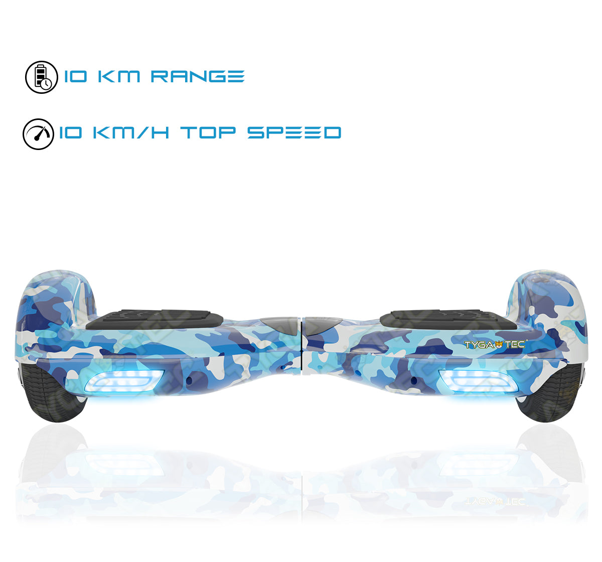 Tygatec T1 ECO - Self Balancing Electric Hoverboard (Military Blue)