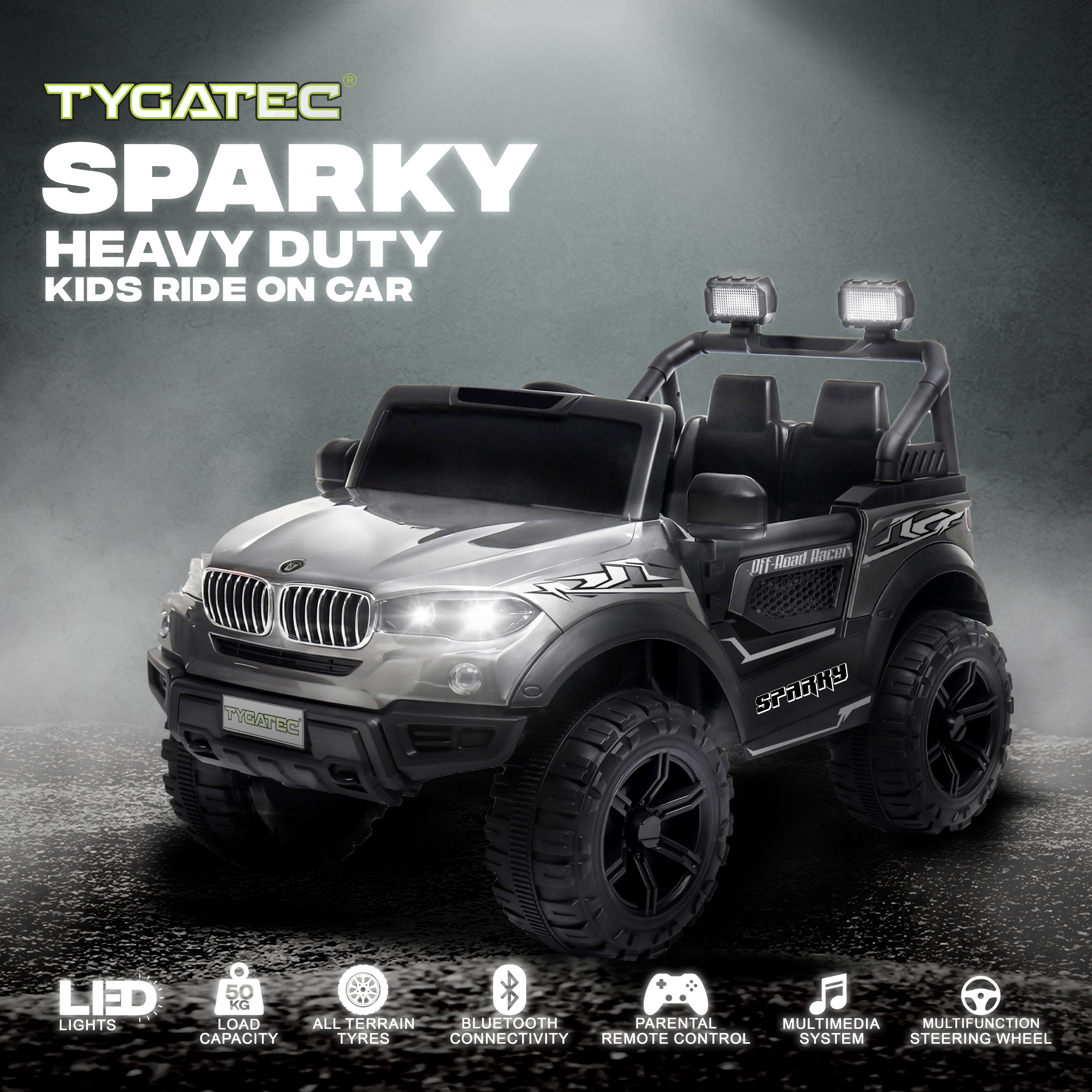 Tygatec Ride-on Kids Car Ground Force SPARKY (GREY COLOUR)