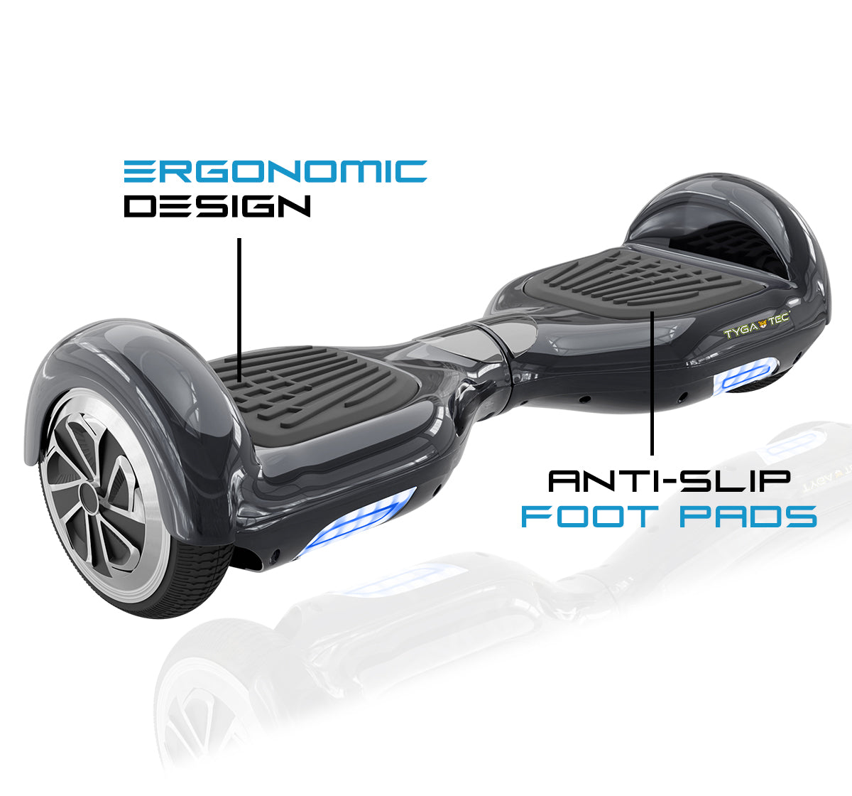 Tygatec T1 ECO - Self Balancing Electric Hoverboard (Black Color)